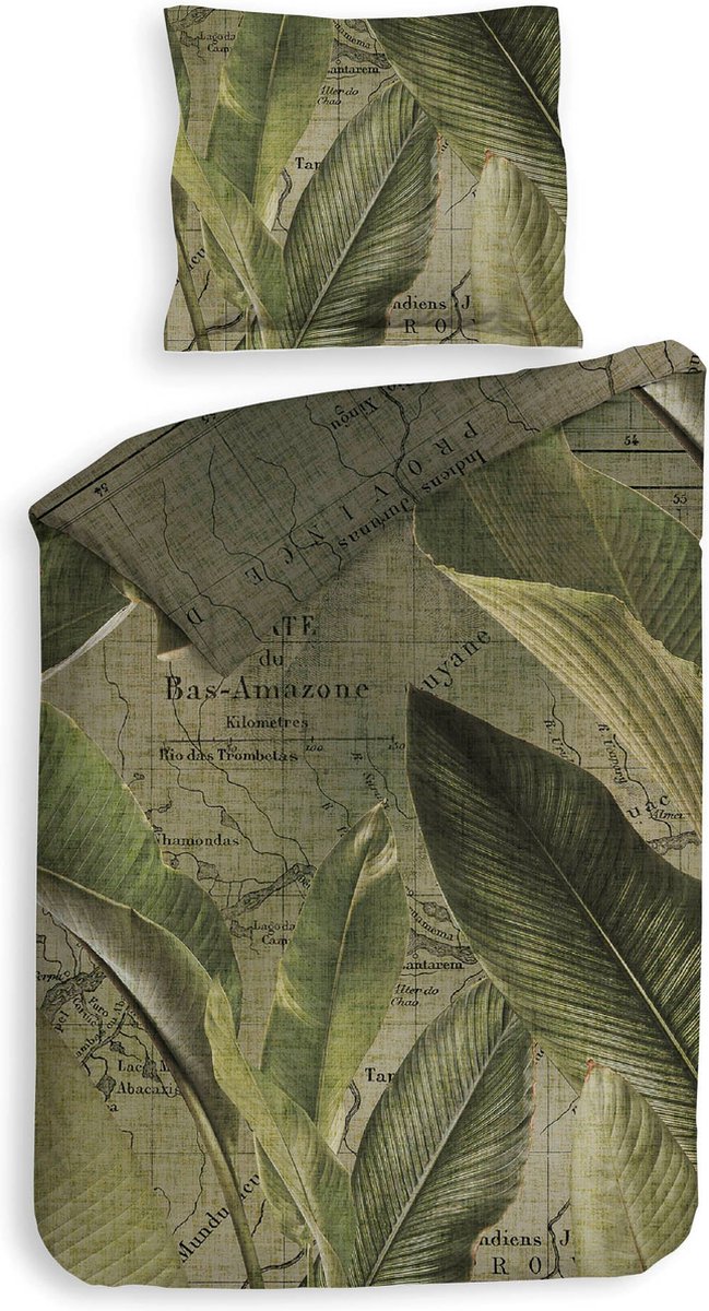 Heckettlane Bruna Dekbedovertrek - Lits-jumeaux - Katoen - 240x200-220cm - Groen van Merkloos — afbeelding 3