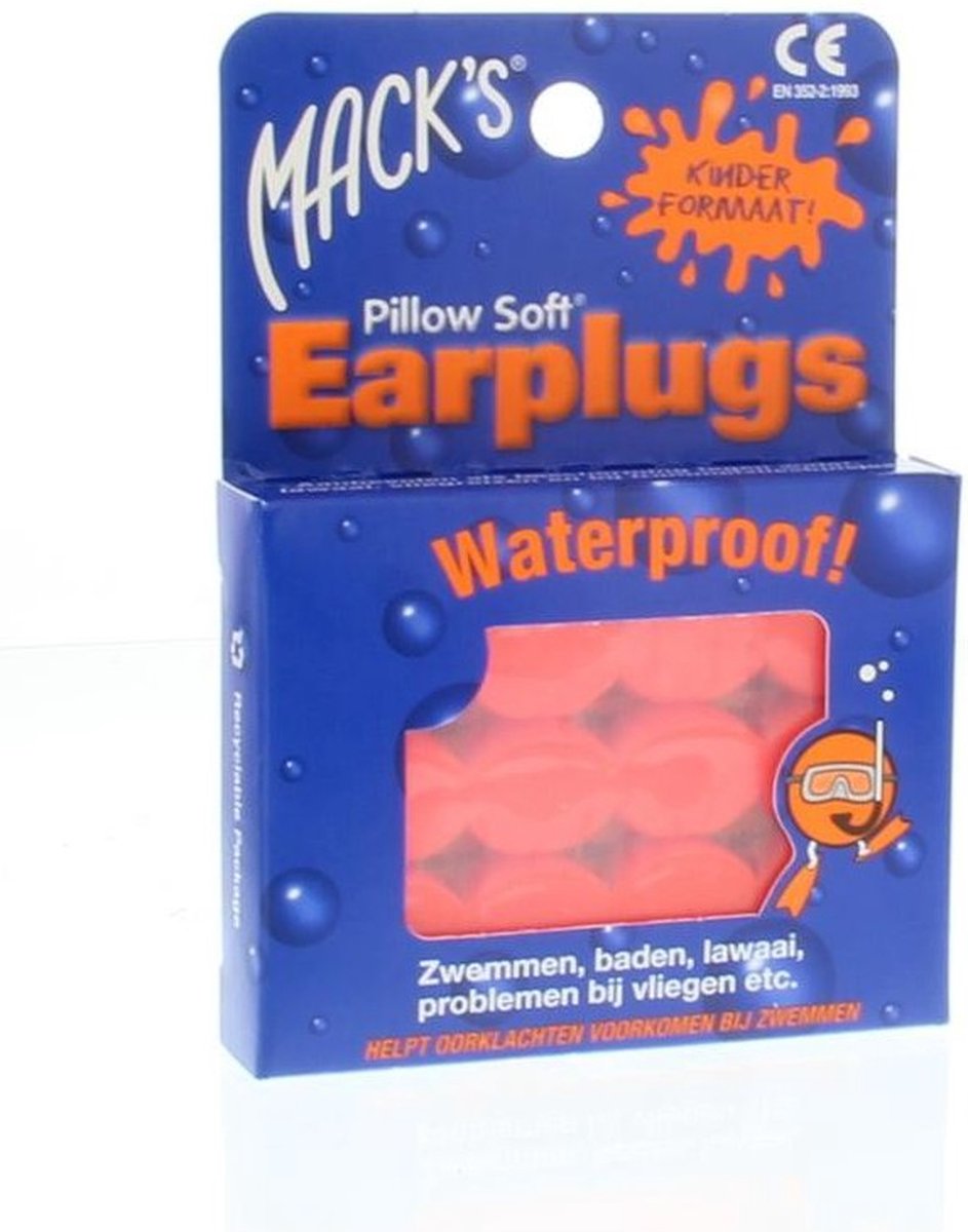 Macks - Kids earplugs pillow soft - Oordoppen - 6 paar - Tot en met 6 jaar