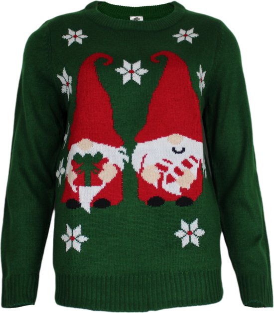 Foute Kersttrui Gnoom Pullover Dames Maat XL Groen