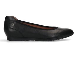 No Stress - Dames - Zwarte leren ballerina's - Maat 37