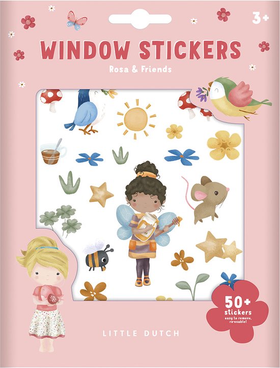 Little Dutch Raamstickers Rosa & Friends