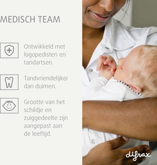 Difrax Pinky Fopspeen Natural - Voor premature baby's - (-2 tot met +2 Maanden) - 2 stuks van Difrax — afbeelding 4