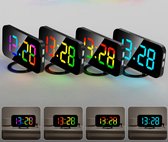 Ikello Digitale LED Wekker - Multi-kleuren wekker - Bureauklok - Spiegelwekker - Kinder wekker - Digitale klok