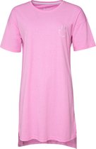 By Louise Dames Nachthemd Korte Mouw Roze - Maat XXL | Big shirt | Slaaphemd