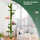 Dutchers® Kattenpaal - Kattenboom - Krabpaal - Van Vloer Tot Plafond - 5 Niveau's - Verstelbaar In Hoogte - 229-275 Cm
