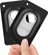 Telestore - Pasjeshouder geschikt voor Samsung SmartTag 2 - Slim Pasje Creditcard Houder silicone Case - Portemonnee Hoesje - GPS tracker case sleutelhanger - Zwart