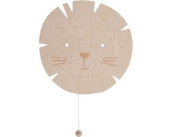 Baby's Only Houten wandlamp babykamer & kinderkamer - Leeuw - Wonder - Bruin - FSC-keurmerk - Duurzame ledverlichting - 25.000 branduren - Eenvoudig aan de muur te bevestigen