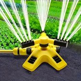 Zwenksproeier - Cirkelsproeier voor Tuin - Geel/Zwart - Roterende Gazonsproeier - Sprinkler - Water Sproeier - Beregeningssysteem