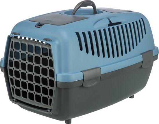 Trixie reismand capri donkergrijs / pastelblauw 37x34x55 cm