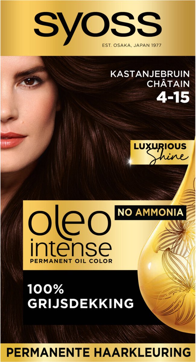 SYOSS Color Oleo Intense 4-15 Kastanjebruin haarverf - 1 stuk