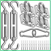 Sunshade Sailing Mount Kit - 304 Stainless Steel Hardware Kit for Garden Triangle and Square Canopies