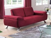 Bol.com Vente-unique Tweezitsbank microvezel POLKA - rood aanbieding