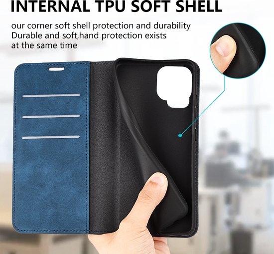 Coque pour iPhone 14 - Bookcase portefeuille de Luxe (fermeture magnétique) - Zwart - Étui pour téléphone portable - Étui de téléphone adapté pour iPhone 14