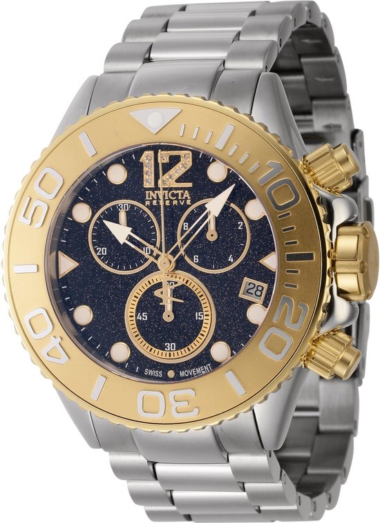 Invicta Reserve - Grand Diver 45367 Quartz Herenhorloge - 52mm - Met 10 diamanten