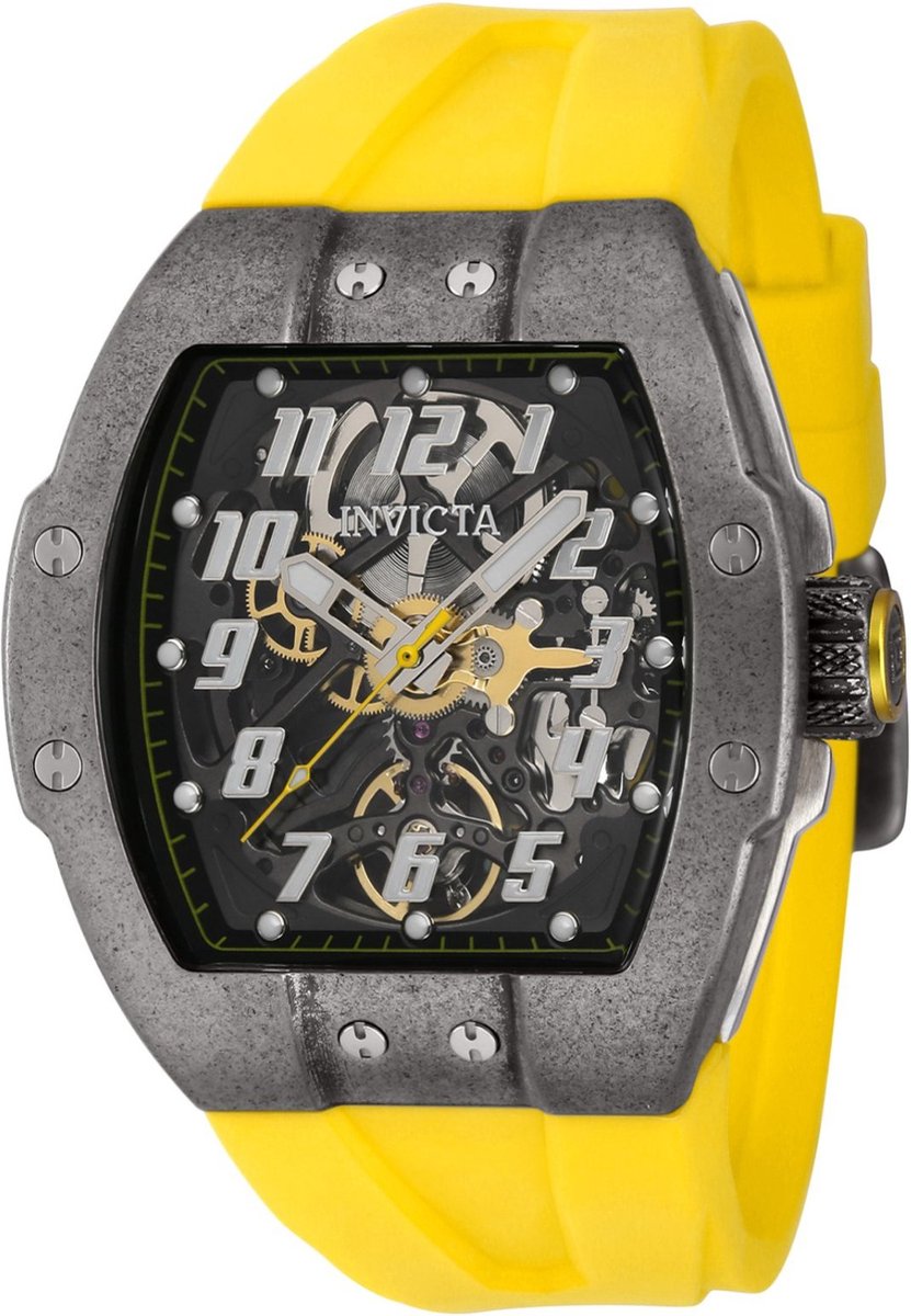 Invicta JM Limited Edition 43524 Heren Horloge - Waterdicht - Analoog - Automatisch Uurwerk - Roestvrij Staal met transparante Wijzerplaat - 44mm