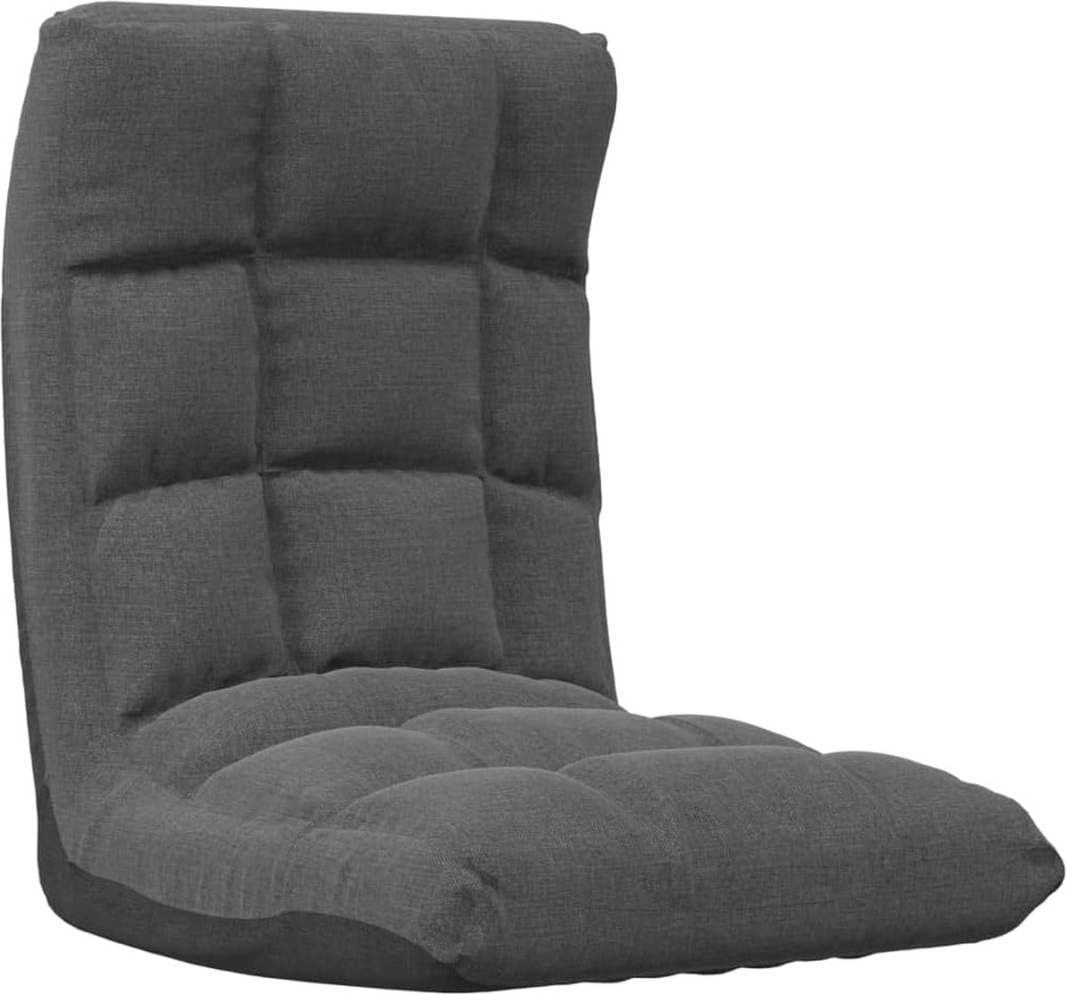 PolkaHome Vloerstoel - Vloerstoelen - Vloerlounger - Vloerloungers - Grondstoel - Meditatiestoel - Vloer Stoel Grijs