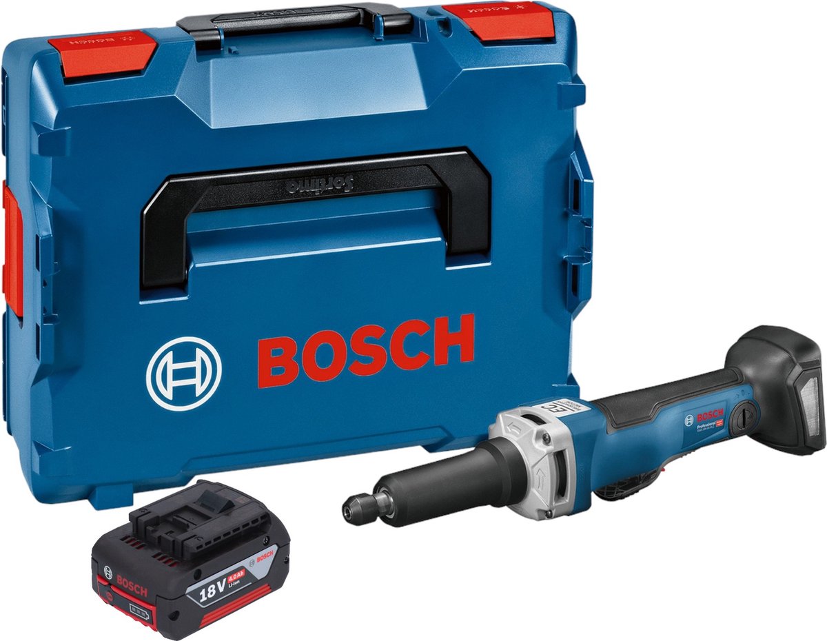 Bosch GGS 18V-23 PLC Professionele rechte accuslijpmachine 18 V borstelloos + 1x accu 4.0 Ah + L-Boxx - zonder lader