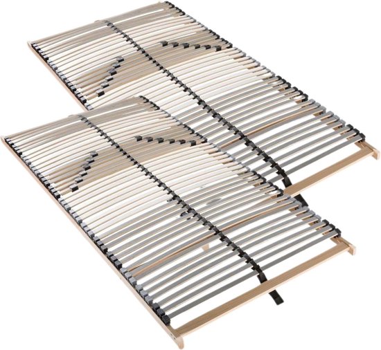 Coemo 7 zones lattenbodem DRÖMSON - hoofdeinde verstelbaar, 28 latten lattenbodem, middengordel, 70 x 200 cm, voordelig bouwpakket