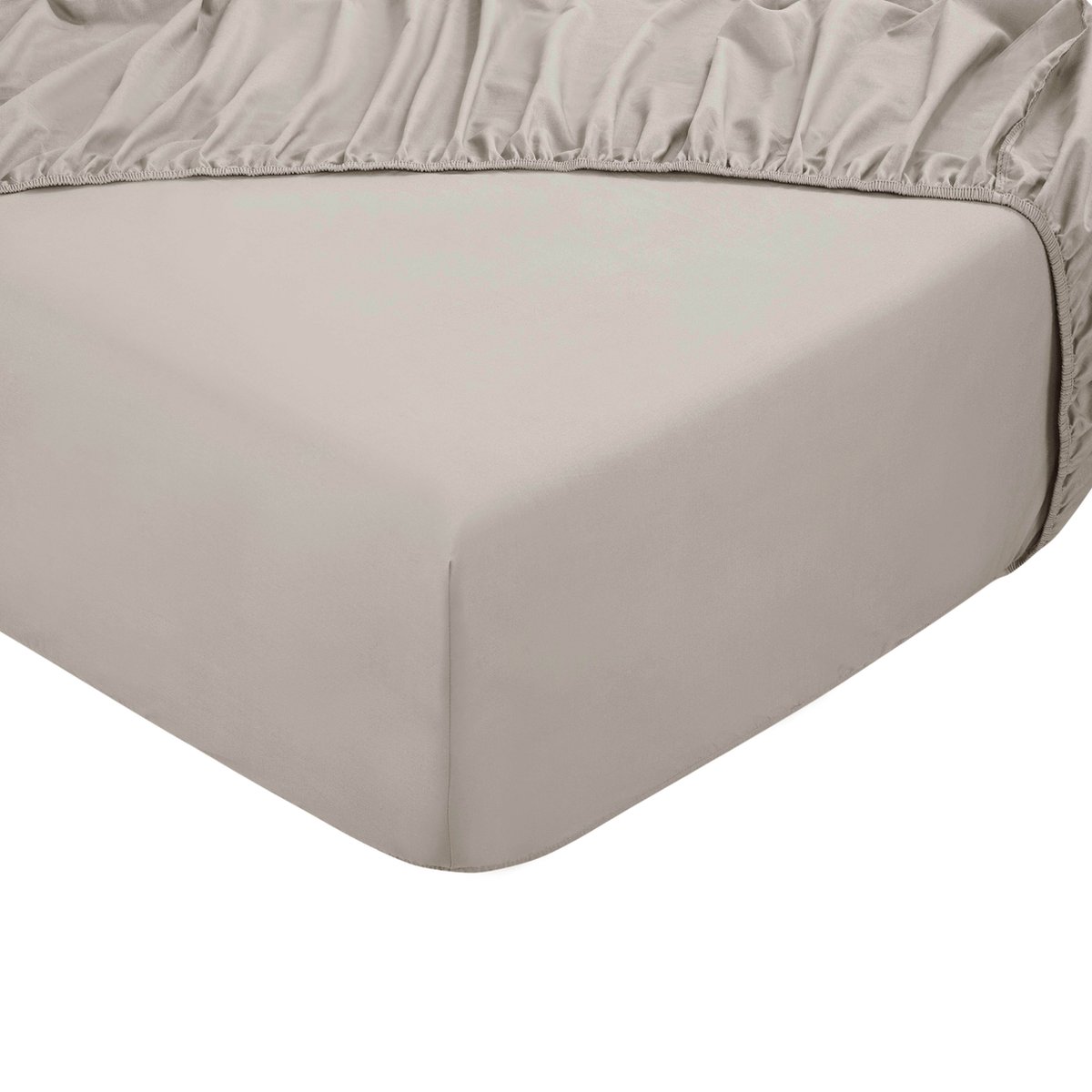 DoubleDry Hoeslaken 100% Natuurlijk Katoen - Tweepersoons 140x200 cm - Zacht & Ademend - Rondom Elastiek - Lichttaupe