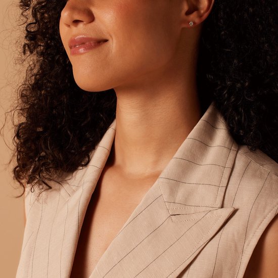 Boucles d'oreilles acier plaqué or pierres de naissance