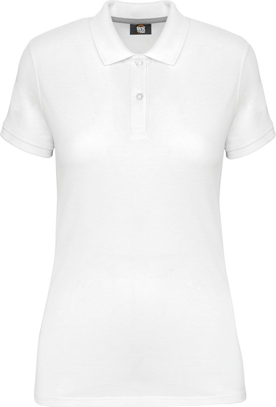 Polo Femme XL Coupe du Monde. Designed To Work Col avec boutons Manches courtes White 65% Polyester, 35% Katoen