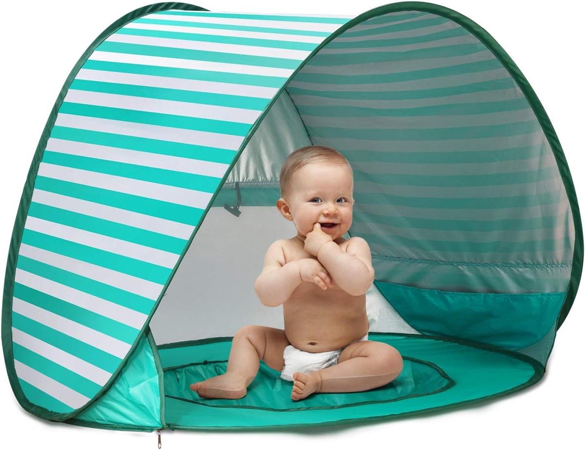 Baby Strandtent pop-up draagbare shade zwembad - UV-bescherming zonsondergang voor peuters - strandschelptent en babyzwembad
