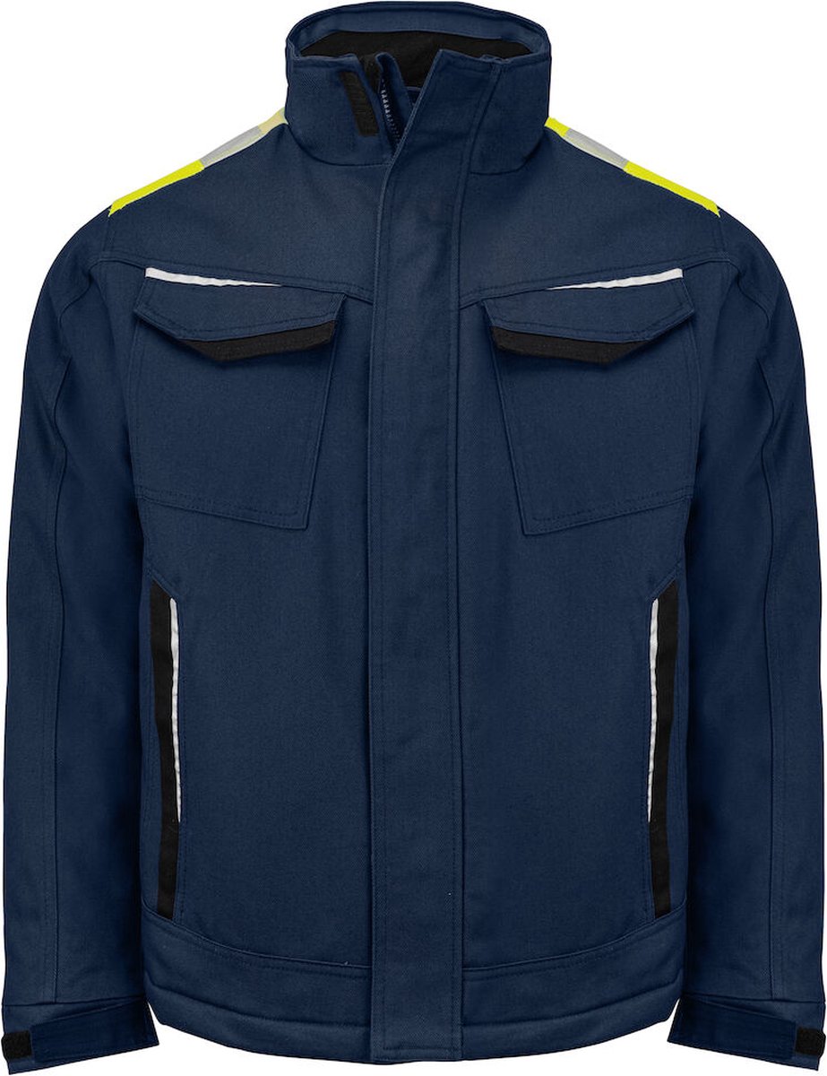 ProJob 5438 GEVOERDE SERVICE VEST KATOEN 645438 - Marine/Geel - L
