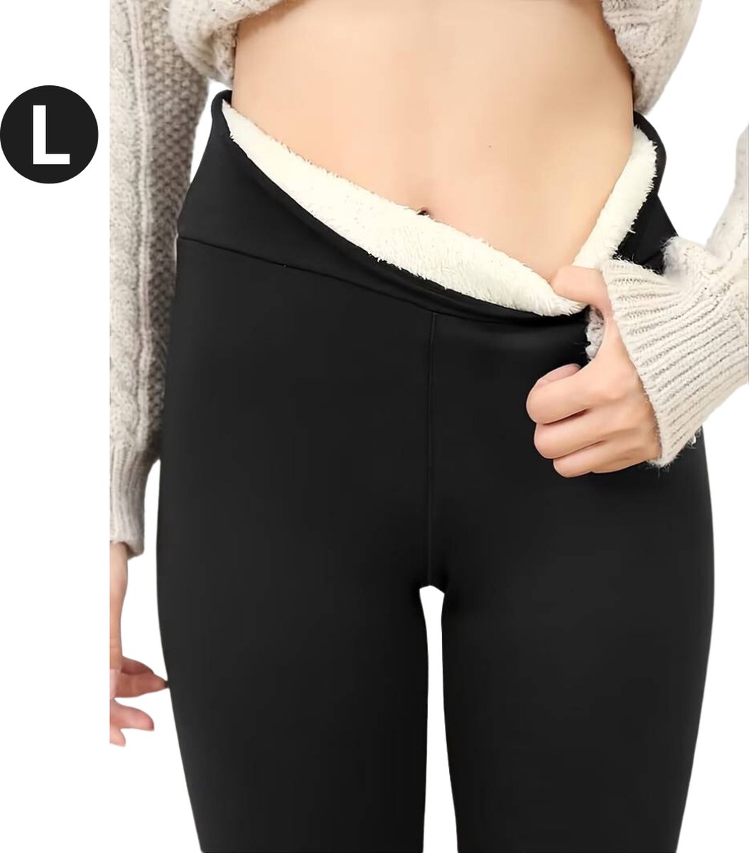 Nivard Winter Panty Warme panty Fleece Panty Thermo Panty Legging Stretch Dames Kleding Zwart