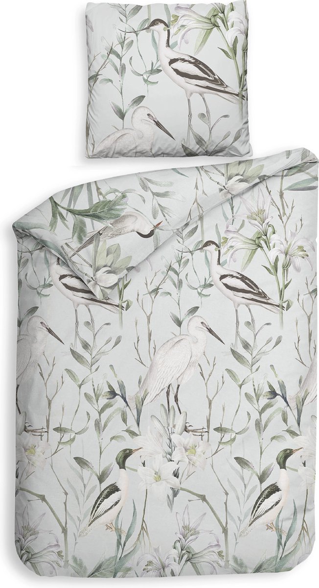 Heckettlane Heckett & Lane Flanel dekbedovertrek Raven (Frost Blue) - 140x200/220 cm
