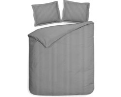 Heckettlane Banda Dekbedovertrek - Lits-jumeaux - Katoensatijn - 260x200-220cm - Grijs