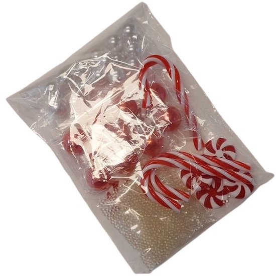 HBX natural living Deco Waterpearls Candy sachet de 120gr rouge/blanc