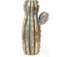 Bloemenvaas Gouden Cactus 41,5 cm - Decoratie - Vazen - Vaas - Plantenpot