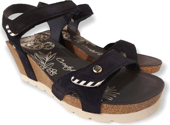 PANAMA JACK Sandalias cuña de Mujer Julia Basics B10 Marino