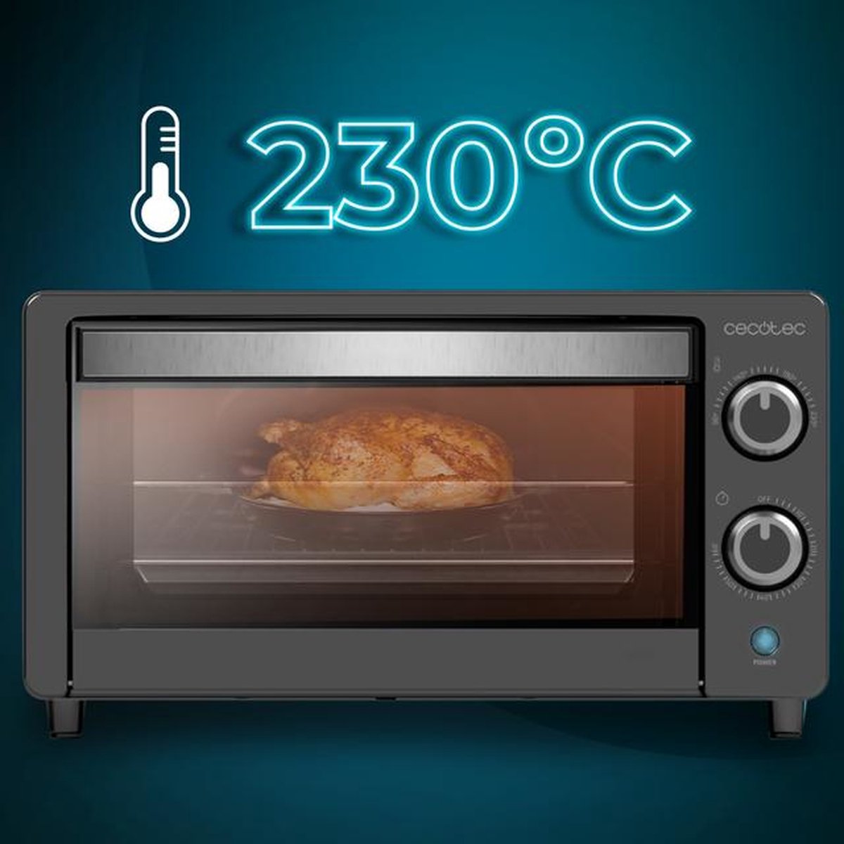 Cecotec Vrijstaande Elektrische Oven - 10 Liter - Compacte Mini Oven - Instelbare Temperatuur tot 230°C Graden - Bake&Toast – foto 6
