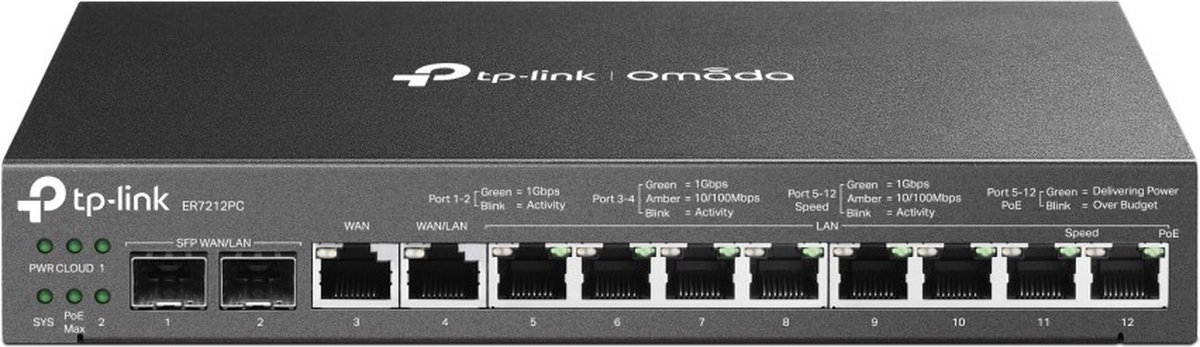 TP-Link Omada ER7212PC - 3-in-1 Router - PoE Switch - PoE+