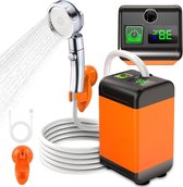 Campingdouche - Solardouche Met Pomp - Kampeerdouche - Oplaadbare Accu 4000 Mah Inclusief Verstelbare Douchekop Met 2 Meter Slang