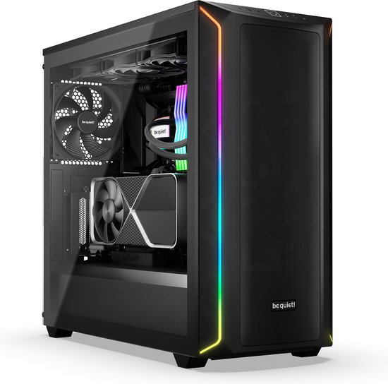 be quiet! Shadow Base 800 DX Noir, Tower Midi , PC, Zwart, ATX, EATX, micro ATX, Mini-ITX, Acrylonitrile Butadiène Styrène (ABS), Acier, Verre trempé, Multi