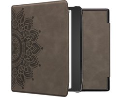 kwmobile e-reader hoesje geschikt voor Pocketbook Era / Era Color hoes - Ereader flip case met standaard - Kunstleren e reader cover - Opkomende Zon design in grijs