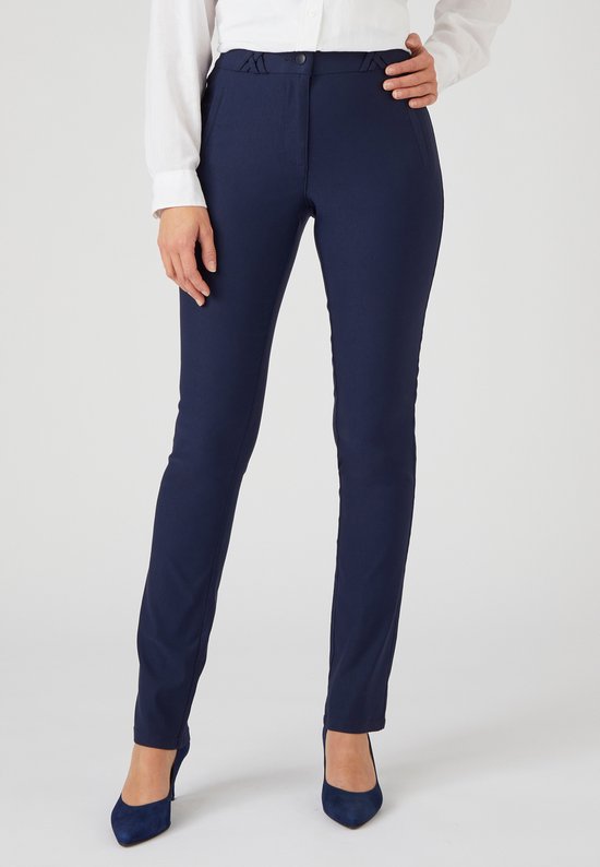 Damart - Pantalon stretch canvas - Dames - Blauw - 44