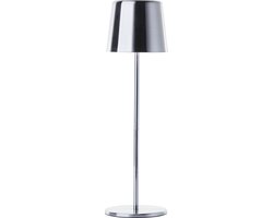 Brilliant Xaana - oplaadbare Tafellamp - Binnen & Buiten - LED 4W 3000K-6000K - 3 Stepdim - IP44 - Zilver