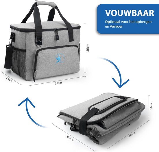 Koeltas 4L Lunch Bag met Koelelementen - Vier Lagen - Veelzijdige Lunchtas - Kleur Blokken koelbox van KOEL — afbeelding 5