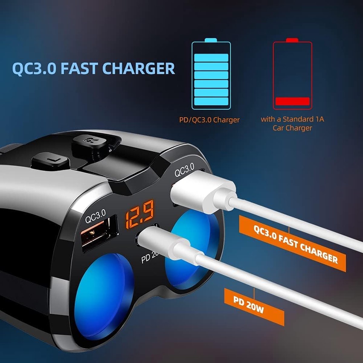 Goedkoopste Sigarettenaansteker Splitter - Autolader Splitter - Sigarettenaansteker USB Oplader - Sigarettenaansteker
