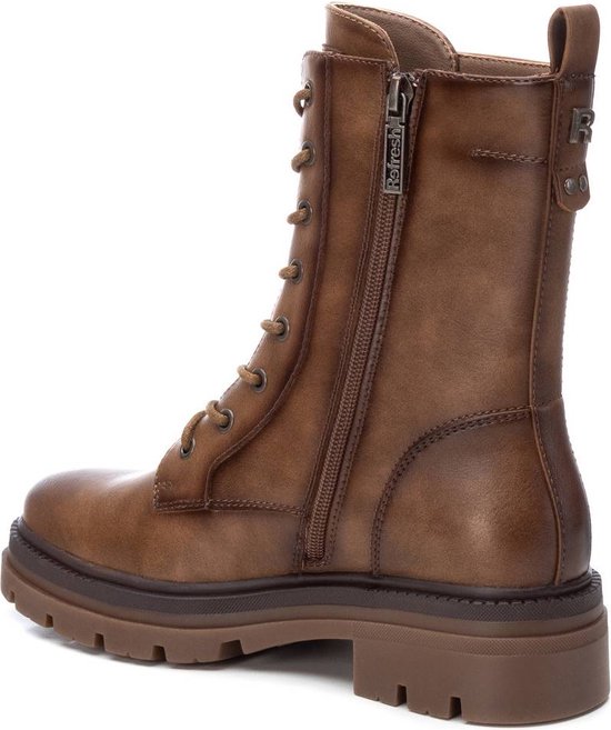 Refresh 171977 – Rangers Femme Élégantes En Simili Cuir, Fermeture Éclair Et Lacets, Semelle Antidérapante Confortable
