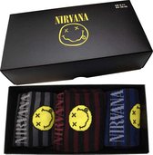 Nirvana - Chaussettes Smile Stripes - Set de 3 - EU 39-45 - Multicolore