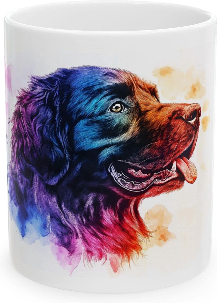 Mok New Foundlander aquarel - Koken & Tafelen Servies Kopjes & mokken, Hond Mok, Hondenliefhebber Cadeau, Koffie Thee Mok, Cadeau Idee