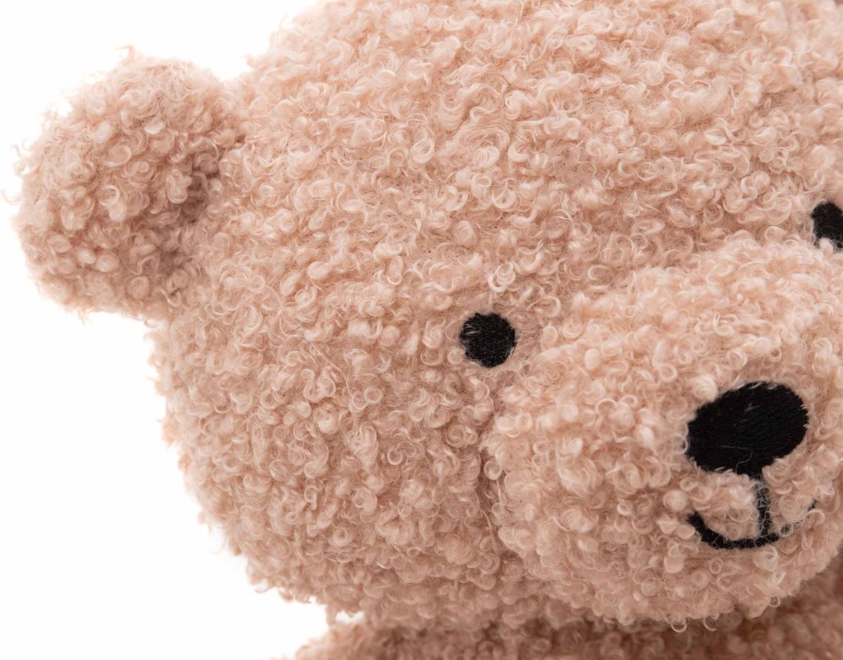 Jollein - Knuffel Teddy Bear - Wild Rose - 25cm - Knuffelbeer - Boucle — afbeelding 2