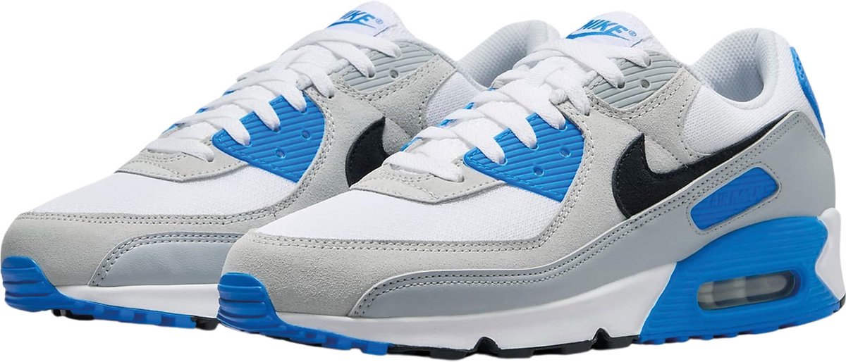 Nike Air Max 90 wit - blauw - grijs
