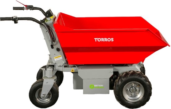 Elektrische dumper 500kg 245 liter hydraulisch kippen, batterij 48V Torros MED502H van Merkloos	 — afbeelding 5