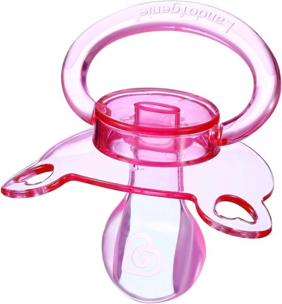 Grote Zuignap Fopspeen Volwassenen Transparant Berenmodel 2 stuks Rozeachtig Blauw - Lange Fopspeen met Zuignap van Moemoe Baby Products — afbeelding 3
