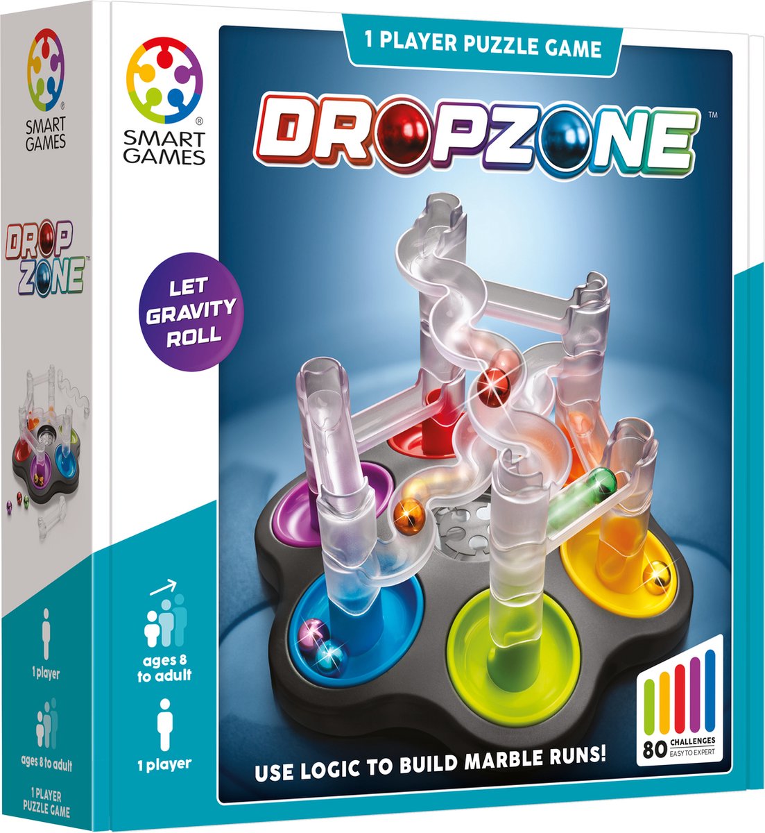 SmartGames - Dropzone - Knikkerbaan - 80 uitdagingen